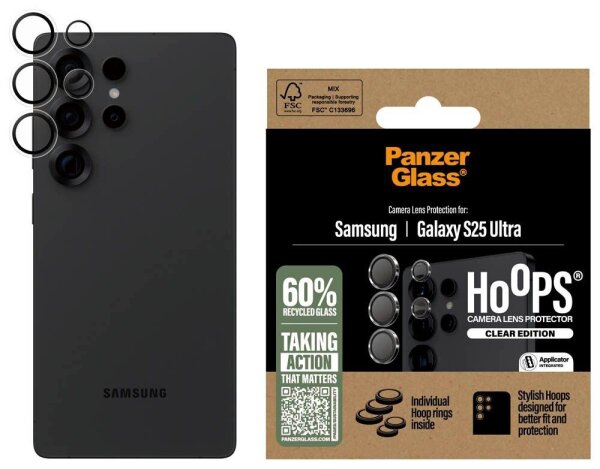 PanzerGlass™ Hoops® Kamera-Schutzglas für Samsung Galaxy S25 Ultra