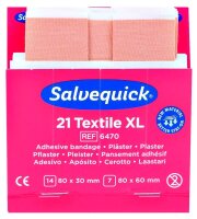Salvequick® Pflaster Textile XL 1009470 beige, 21 St.