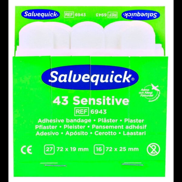 Salvequick® Pflaster Sensitive 1009943V weiß, 43 St.