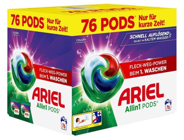 ARIEL COLOR+ Allin1 PODS Waschmittel Caps, 76 St.