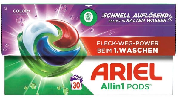 ARIEL COLOR+ Allin1 PODS Waschmittel Caps, 30 St.