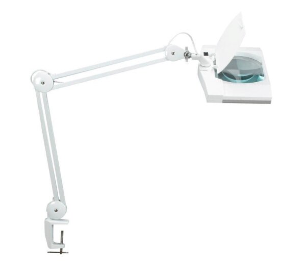 MAUL MAULvitrum LED Lupenleuchte weiß 7 W mit Tischklemme