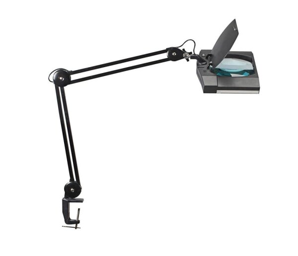 MAUL MAULvitrum LED Lupenleuchte schwarz 7 W mit Tischklemme