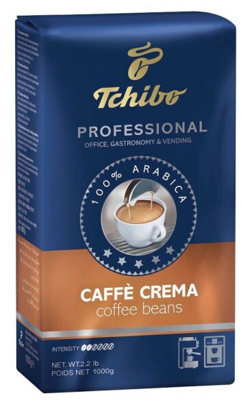 Tchibo PROFESSIONAL CAFFÈ CREMA Kaffeebohnen, Arabicabohnen 1 kg