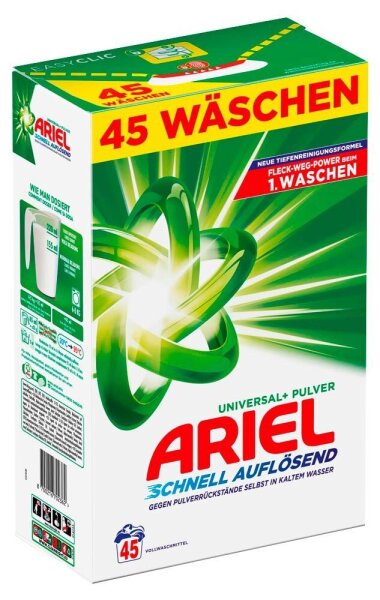 ARIEL UNIVERSAL+PULVER Waschmittel Pulver, 2,475 kg