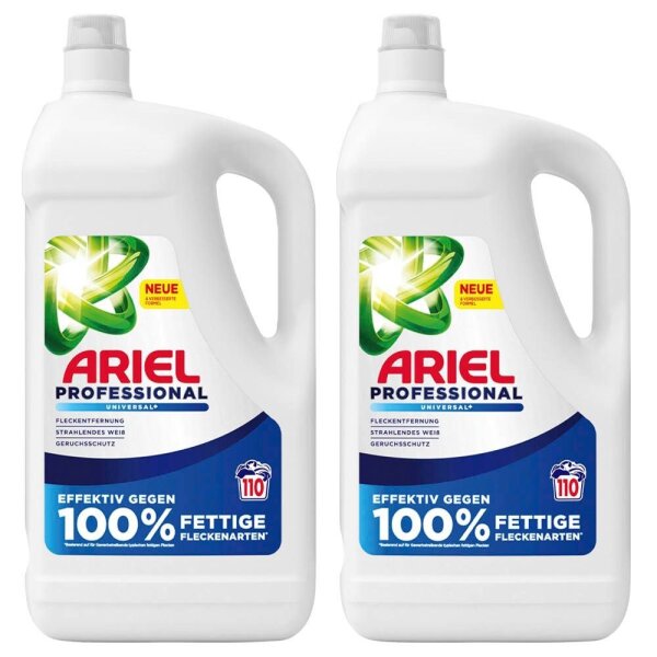 ARIEL Professional UNIVERSAL+ Waschmittel flüssig, 2x 4,95 l