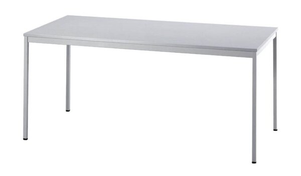 HAMMERBACHER Mehrzwecktisch lichtgrau rechteckig, Vierkantrohr grau, 160,0 x 80,0 x 72,0 cm