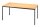 HAMMERBACHER Mehrzwecktisch buche rechteckig, Vierkantrohr schwarz, 160,0 x 80,0 x 72,0 cm