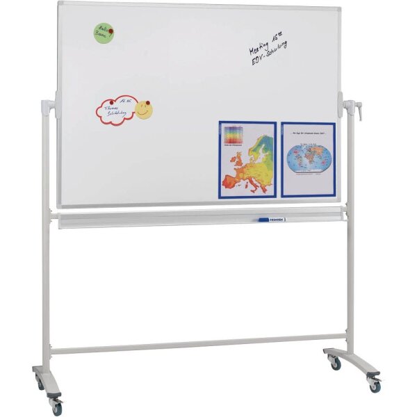 FRANKEN mobiles Whiteboard 120,0 x 90,0 cm weiß emaillierter Stahl