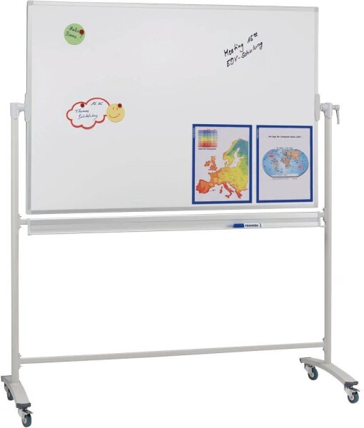 FRANKEN mobiles Whiteboard 150,0 x 100,0 cm weiß lackierter Stahl