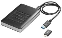 verbatim Store n Go Secure Portable 1 TB externe HDD-Festplatte schwarz, silbe