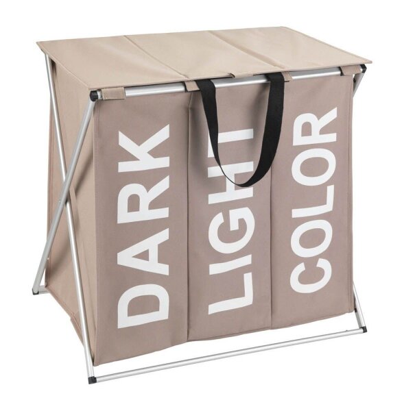 WENKO Wäschesortierer Trio Top taupe