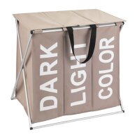 WENKO Wäschesortierer Trio Top taupe