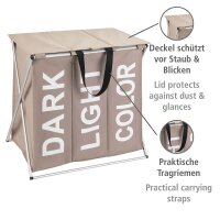 WENKO Wäschesortierer Trio Top taupe