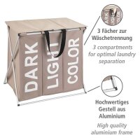 WENKO Wäschesortierer Trio Top taupe