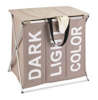 WENKO Wäschesortierer Trio Top taupe