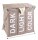 WENKO Wäschesortierer Trio Top taupe