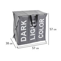 WENKO Wäschesortierer Trio Top grau
