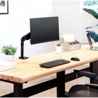 Fellowes Monitor-Halterung Platinum Series 8043301 schwarz für 1 Monitor, Tischklemme, Tischbohrung