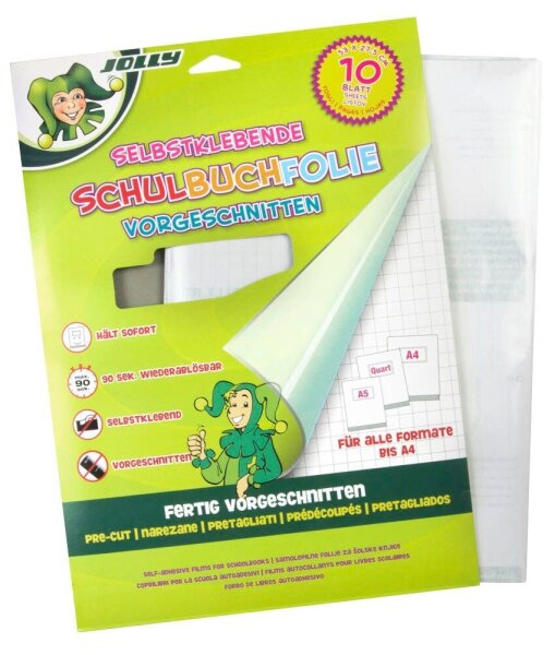 JOLLY Bucheinbandfolie selbstklebend transparent 37,5 cm x 53,0 cm