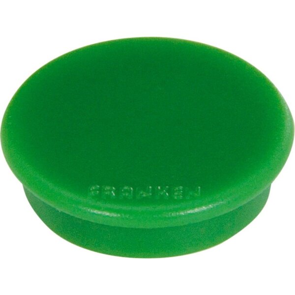 FRANKEN Haftmagnet Magnete grün, Kunststoff Ø 1,27 cm, 10 St.