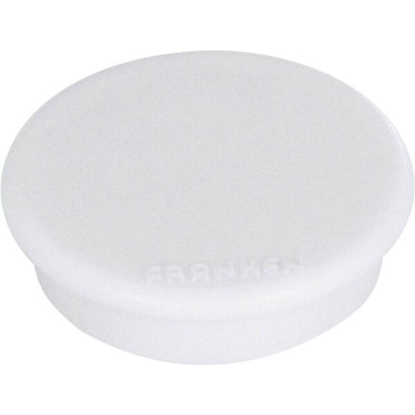 FRANKEN Haftmagnet Magnete weiß, Kunststoff Ø 1,27 cm, 10 St.
