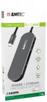 EMTEC USB-Hub T650C Type-C 3-fach schwarz