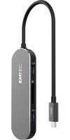 EMTEC USB-Hub T650C Type-C 3-fach schwarz