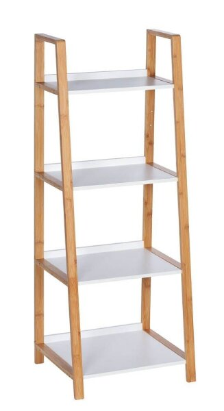 WENKO Beistellregal Finja weiß, braun 43,0 x 36,0 x 112,0 cm, 1 St.