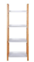 WENKO Beistellregal Finja weiß, braun 43,0 x 36,0 x 112,0 cm, 1 St.