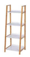 WENKO Beistellregal Finja weiß, braun 43,0 x 36,0 x 112,0 cm, 1 St.