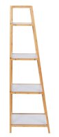 WENKO Beistellregal Finja weiß, braun 43,0 x 36,0 x 112,0 cm, 1 St.