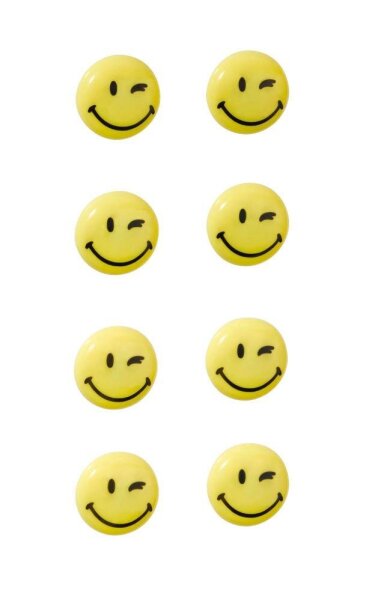 FRANKEN Happy Magnets Magnete Motiv, Kunststoff Ø 2,0 cm, 8 St.