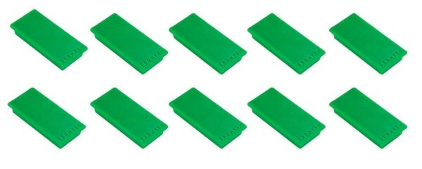 FRANKEN Haftmagnet Magnet grün, Kunststoff 2,3 x 5,0 cm, 10 St.