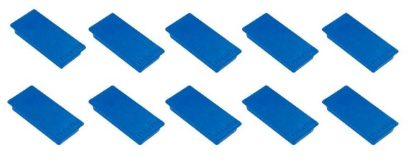 FRANKEN Haftmagnet Magnet blau, Kunststoff 2,3 x 5,0 cm, 10 St.