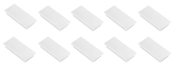 FRANKEN Haftmagnet Magnet weiß, Kunststoff 2,3 x 5,0 cm, 10 St.