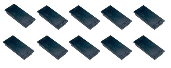 FRANKEN Haftmagnet Magnet schwarz, Kunststoff 2,3 x 5,0 cm, 10 St.