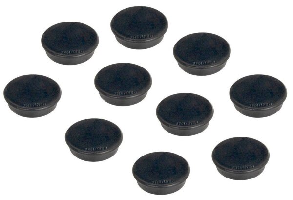FRANKEN Haftmagnet Magnete schwarz, Kunststoff Ø 3,2 x 0,7 cm, 10 St.