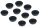FRANKEN Haftmagnet Magnete schwarz, Kunststoff Ø 3,2 x 0,7 cm, 10 St.