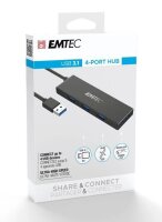 EMTEC USB-Hub T620A Type-A Classic 4-fach schwarz