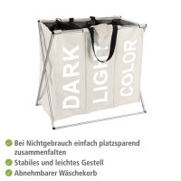 WENKO Wäschesortierer Trio beige, 1 St.