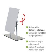WENKO Kosmetikspiegel Pinerolo silber
