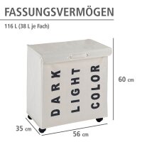 WENKO Wäschesortierer Trivo beige