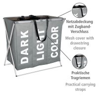 WENKO Wäschesortierer Trio grau, 1 St.