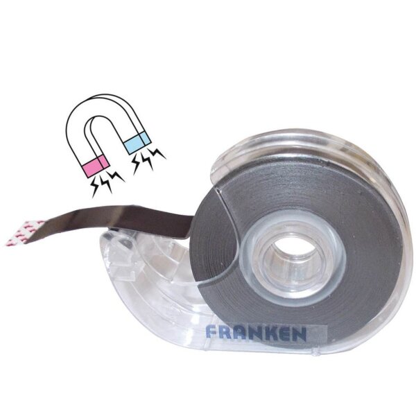 FRANKEN Magnetband selbstklebend schwarz 1,9 cm x 8,0 m, 1 St.