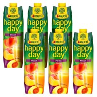 happy day Fruchtnektar Pfirsich 6x 1,0 l