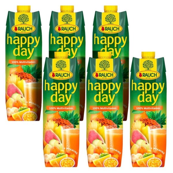 happy day Fruchtsaftkonzentrat Multivitamin 6x 1,0 l
