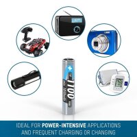 ANSMANN Akkus Ni-MH Micro AAA 1.050 mAh, 4 St.
