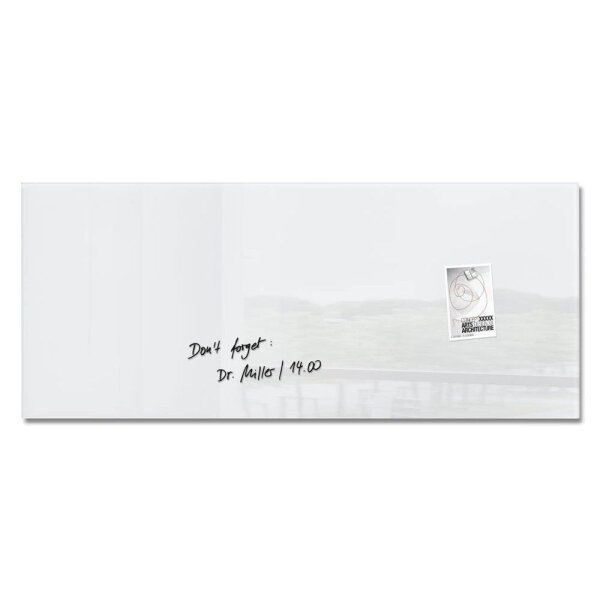 SIGEL Glas-Magnettafel artverum®  130,0 x 55,0 cm weiß