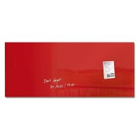 SIGEL Glas-Magnettafel artverum®  130,0 x 55,0 cm rot